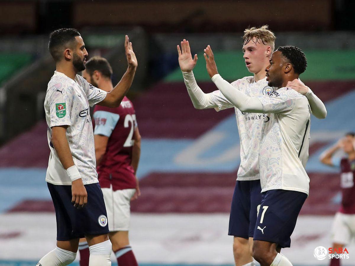 Man City thắng tưng bừng 3-0 trước Burnley
