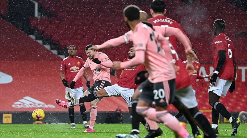 MU để đối phương thoải mái dứt điểm. (Ảnh: Premier League)