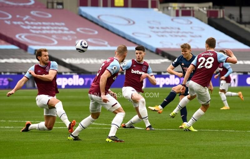 Odegaard góp công lớn giúp The Gunners cầm hòa West Ham cuối tuần trước