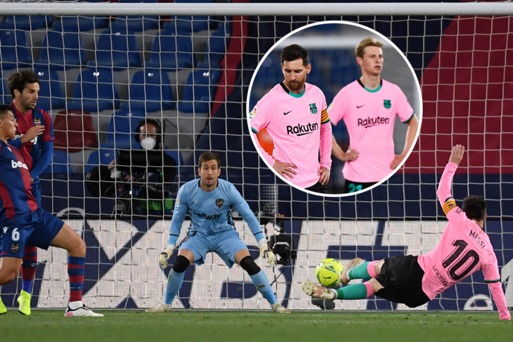 Cú vô-lê mãn nhãn của Messi không đủ để giúp Barca có được chiến thắng