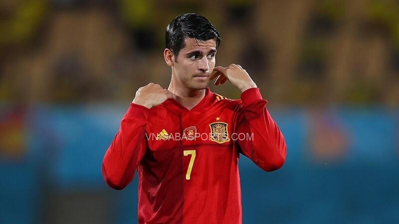 Morata chơi tệ trước Thụy Điển. (Ảnh: Eurosport)