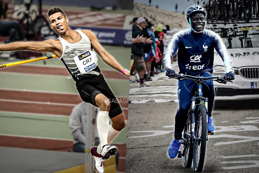 Olympic ở một thế giới khác: Ronaldo thi nhảy cao, cua-rơ Kante và...