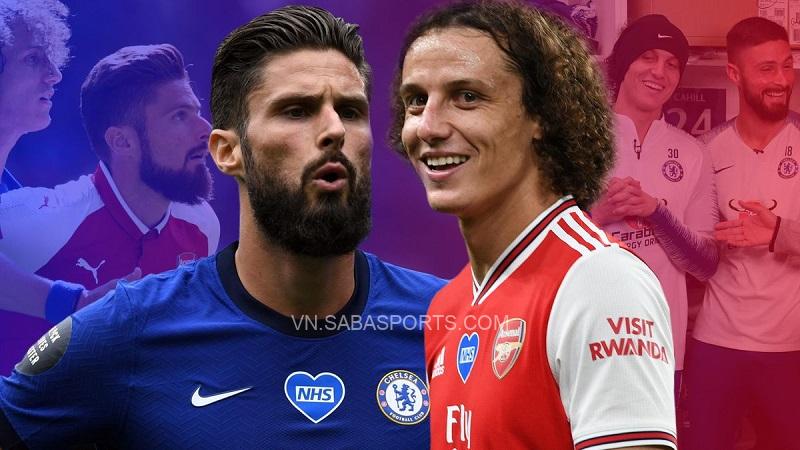 David Luiz và Giroud để lại rất nhiều khoảnh khắc đáng nhớ tại Arsenal lẫn Chelsea