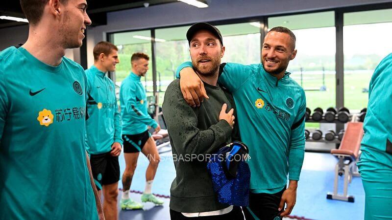 Eriksen đang nỗ lực để trở lại. (Ảnh: Twitter)