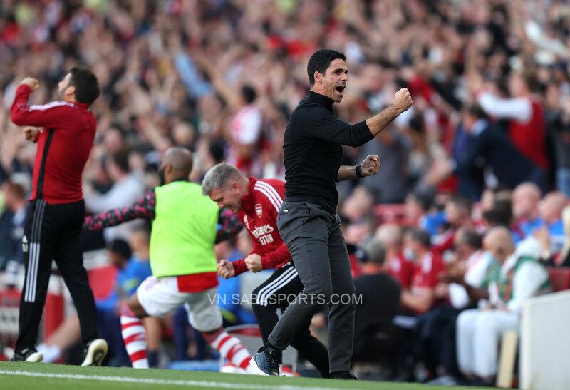 Mikel Arteta cực kỳ phấn khích với trận thắng của Arsenal