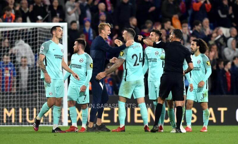 Brighton vừa gỡ lại 1 điểm từ Crystal Palace ở lượt đấu trước