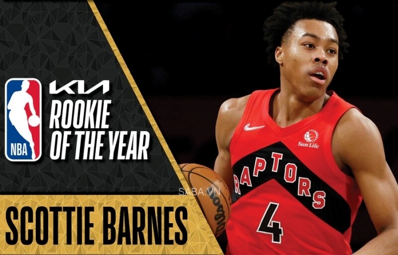 Vượt qua Evan Mobley, Scottie Barnes thắng giải Tân binh xuất nhất sắc