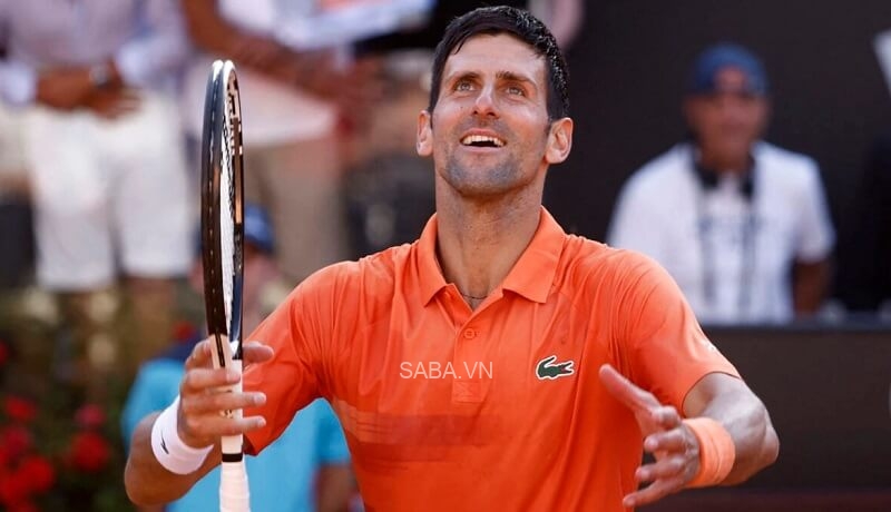 Djokovic ăn mừng.