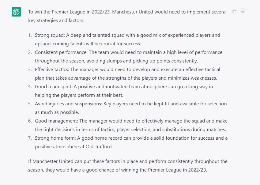 Cầu trả lời của ChatGPT