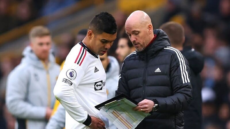 Casemiro ấn tượng với cách làm việc của HLV Ten Hag