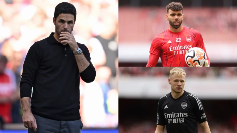 Arteta liên tục bị hỏi về việc loại Ramsdale và cho Raya bắt chính