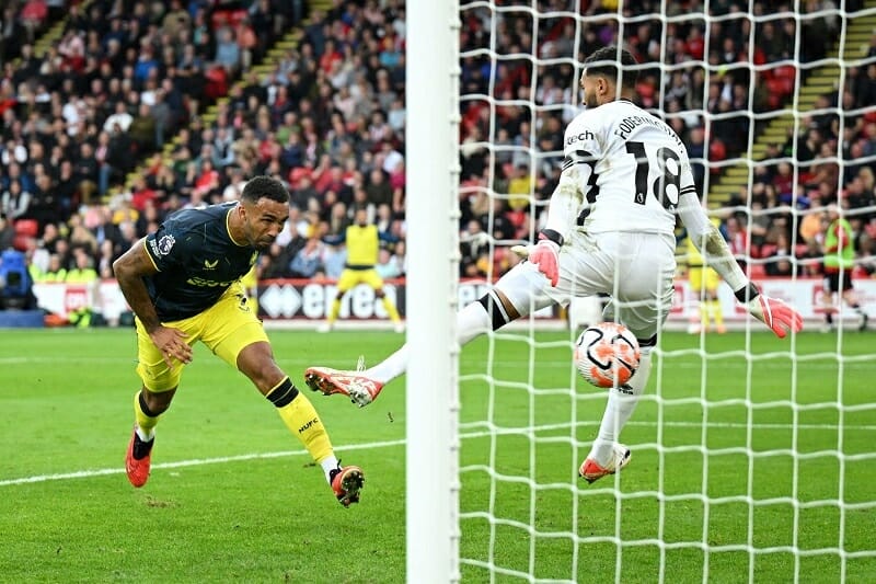 Callum Wilson đã ghi bàn sau khi bỏ lỡ nhiều cơ hội trong hiệp một.