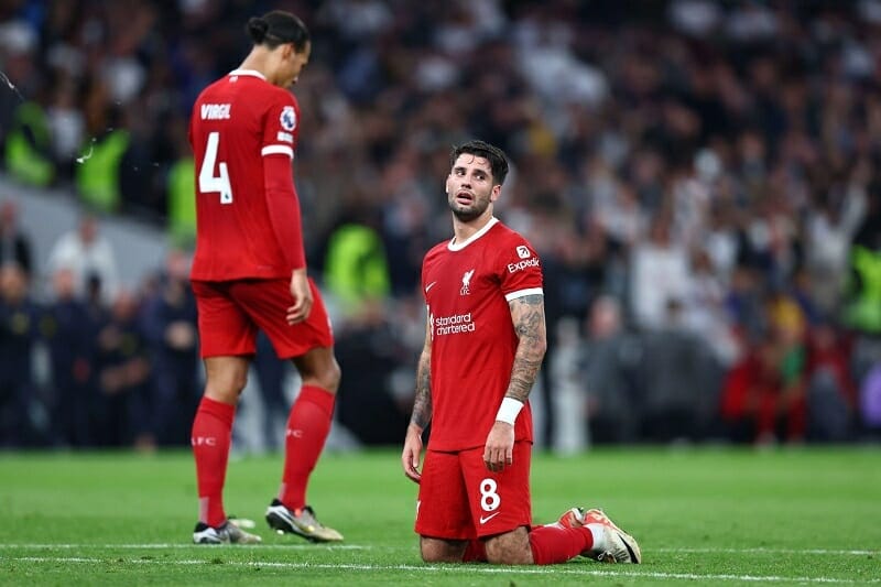 Liverpool thi đấu kiên cường nhưng không thể giữ lại 1 điểm.