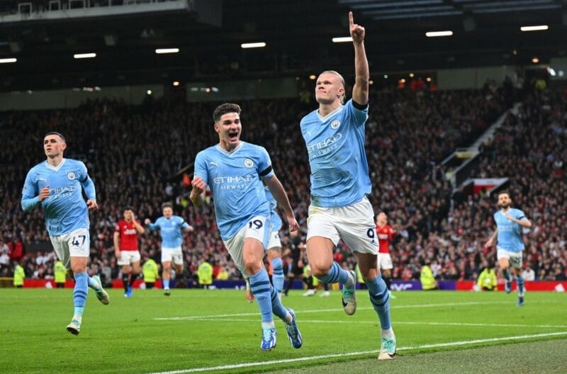 Kết quả bóng đá Man United vs Man City: Haaland chói sáng, thành Manchester nhuộm màu xanh