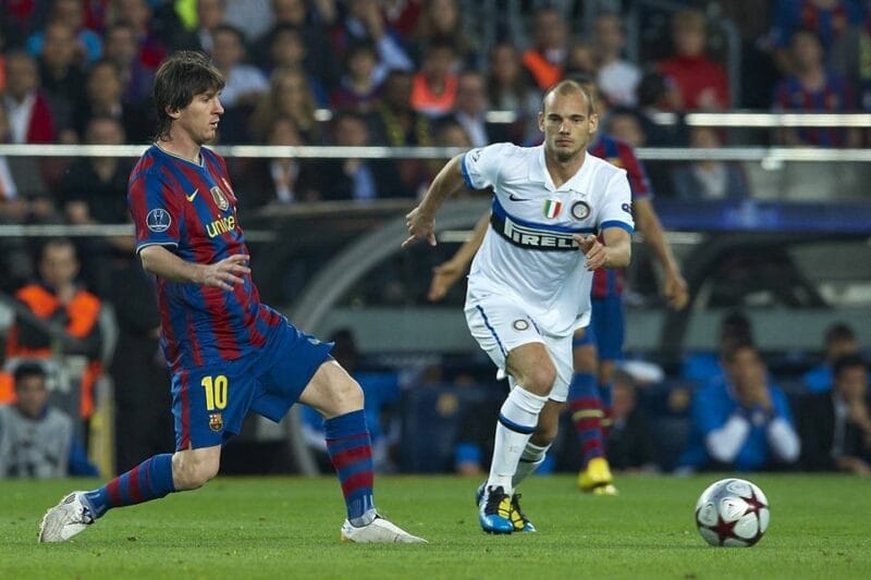 Inter của Sneijder loại Barca của Messi ở C1 năm đó