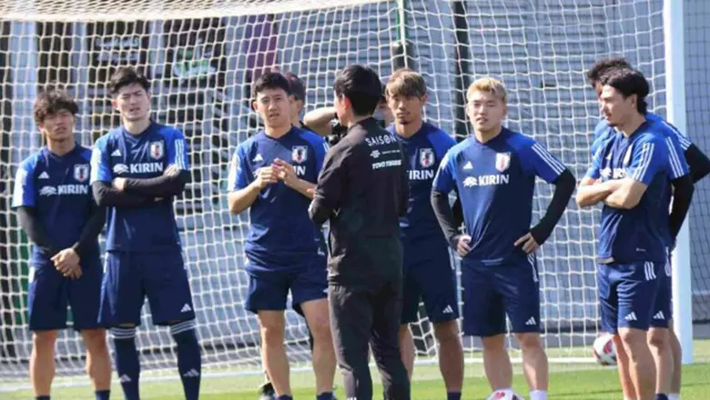 Buổi tập hôm 7/1 của ĐT Nhật Bản