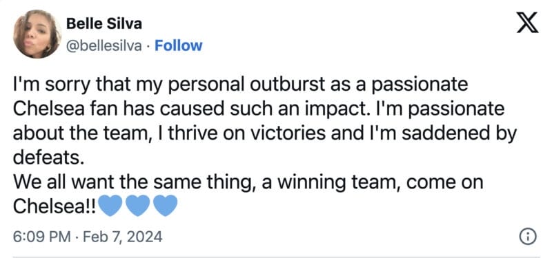 Isabelle, vợ trung vệ Thiago Silva lên tiếng xin lỗi sau phát ngôn gây tranh cãi.