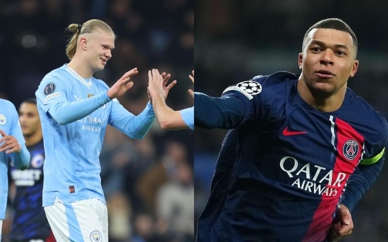 Erling Haaland và Kylian Mbappe có thể gặp nhau ở tứ kết