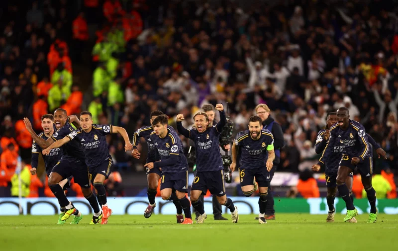 Khoảnh khắc Real Madrid thắng Man City ở Champions League.