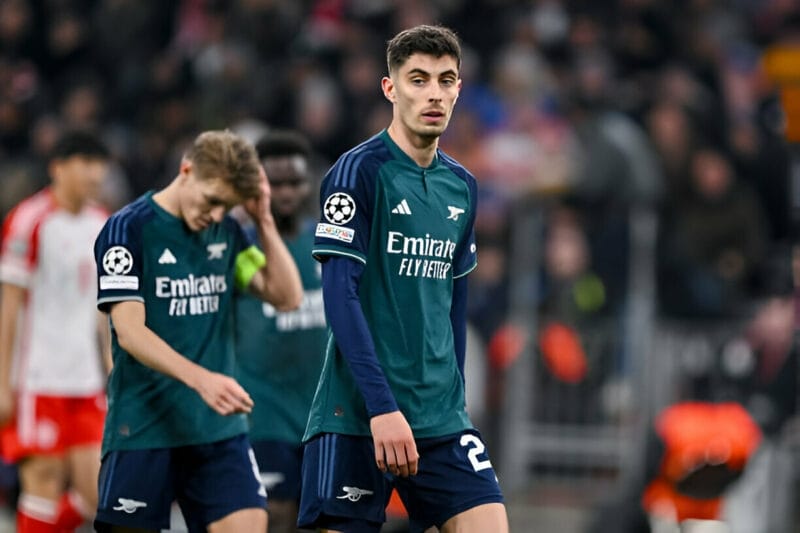 Một Arsenal thiếu bản lĩnh đã gục ngã trước Bayern Munich yếu nhất trong 10 năm đổ lại đây (Ảnh: Getty).