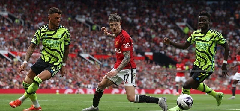 Garnacho thi đấu thiếu hiệu quả trước Arsenal.