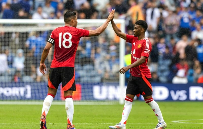 Amad Diallo mở tỉ số cho Man United.