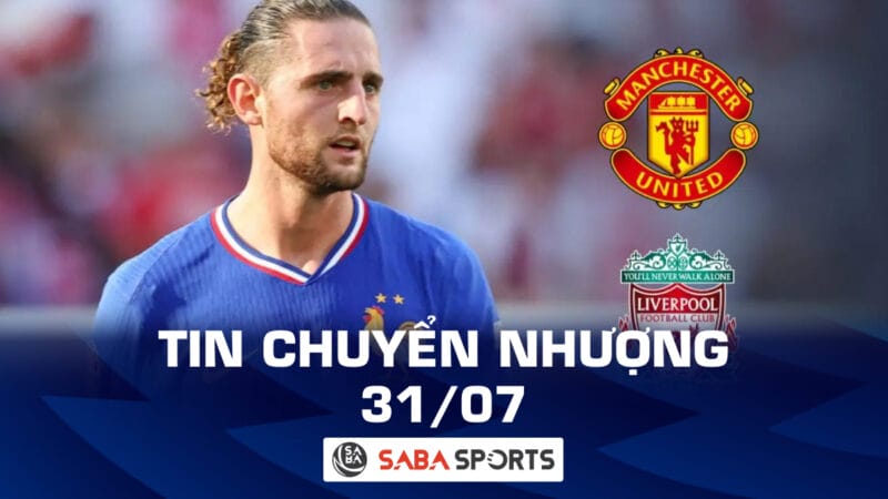 Tin chuyển nhượng bóng đá hôm nay 31/07: MU đại chiến Liverpool vì cầu thủ đang thất nghiệp