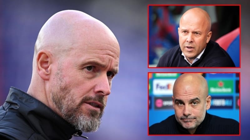 Pep và Arne Slot phản ứng trước việc Ten Hag bị sa thải