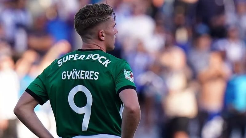 Gyokeres với áo số 9